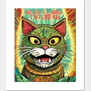 Tiki God Ku Cat Posters and Art